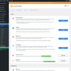 Page screenshot: Charitable → Growth Tools
