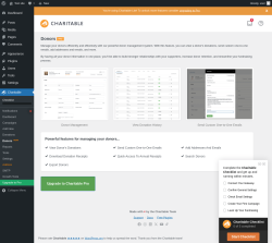 Page screenshot: Charitable → Donors  NEW!