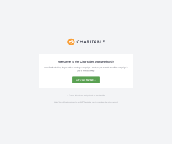 Page screenshot: Charitable ‹ Test site — WordPress