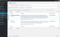 Page screenshot: Plugins ‹ Test site — WordPress