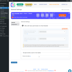 Page screenshot: Chart Builder → General Settings