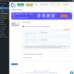 Page screenshot: Chart Builder → General Settings
