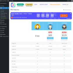 Page screenshot: Chart Builder → PRO Features