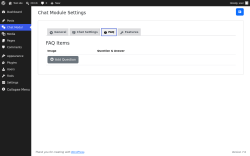 Page screenshot: Chat Modul &rarr; 
                            
                            FAQ                        