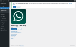 Page screenshot: WhatsApp Chat ‹ Test site — WordPress