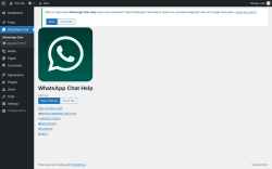 Page screenshot: WhatsApp Chat ‹ Test site — WordPress