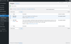 Page screenshot: Plugins &lsaquo; Test site &mdash; WordPress