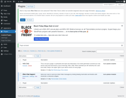 Page screenshot: Plugins ‹ Test site — WordPress