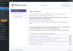 Page screenshot: ChatBot WPBot Lite → Help and Debugging