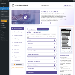Page screenshot: ChatBot WPBot Lite → Settings → WPBot – In a Nutshell