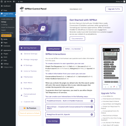 Page screenshot: ChatBot WPBot Lite → Settings