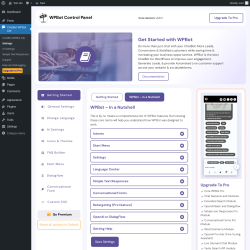 Page screenshot: ChatBot WPBot Lite → Settings → WPBot – In a Nutshell
