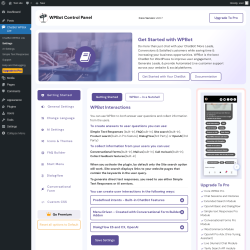 Page screenshot: ChatBot WPBot Lite → Settings