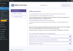 Page screenshot: ChatBot WPBot Lite → Help and Debugging