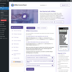 Page screenshot: ChatBot WPBot Lite → Settings