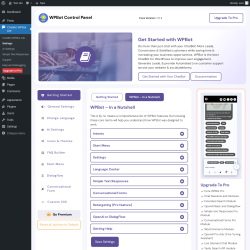 Page screenshot: ChatBot WPBot Lite → Settings → WPBot – In a Nutshell