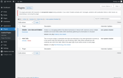 Page screenshot: Plugins ‹ Test site — WordPress