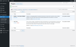 Page screenshot: Plugins ‹ Test site — WordPress