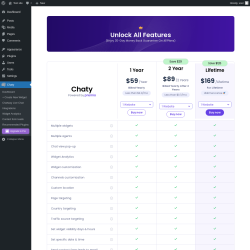 Page screenshot: Chaty → 

 Upgrade to Pro
