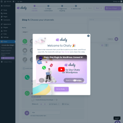 Page screenshot: Chaty &rarr; + Create New Widget