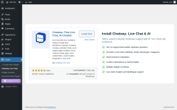 Page screenshot: Chaty &rarr; Chatway Live Chat