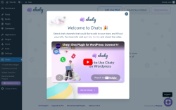 Page screenshot: Chaty &lsaquo; Test site &mdash; WordPress