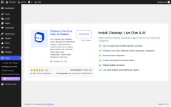 Page screenshot: Chaty &rarr; Chatway Live Chat