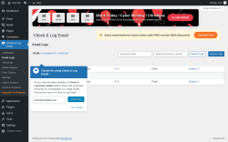 Page screenshot: Check & Log Email &rarr; Email Logs