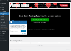 Page screenshot: Check & Log Email &rarr; Spam Analyzer