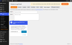 Page screenshot: Check & Log Email &rarr; Help & Support