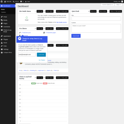 Page screenshot: Dashboard &lsaquo; Test site &mdash; WordPress