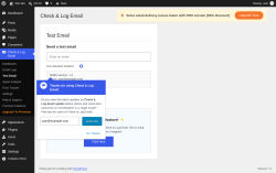 Page screenshot: Check & Log Email &rarr; Test Email