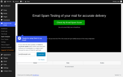 Page screenshot: Check & Log Email &rarr; Spam Analyzer