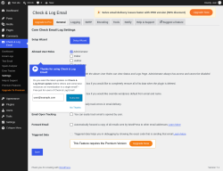 Page screenshot: Check & Log Email &rarr; Settings