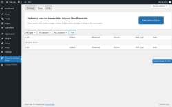 Page screenshot: Check for Broken Links &rarr; Scan