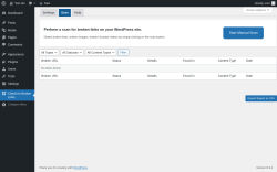 Page screenshot: Check for Broken Links &rarr; Scan