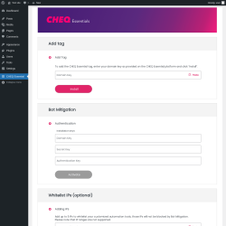 Page screenshot: CHEQ Essential