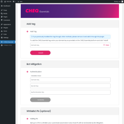 Page screenshot: CHEQ Essential