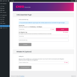Page screenshot: CHEQ Essential