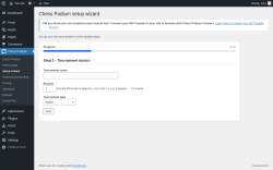 Page screenshot: Setup wizard &lsaquo; Test site &mdash; WordPress