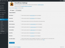 Page screenshot: Settings → ChordPress
