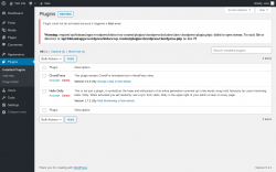 Page screenshot: Plugins ‹ Test site — WordPress