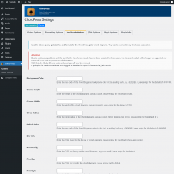Page screenshot: ChordPress → VexChords Options