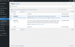 Page screenshot: Plugins ‹ Test site — WordPress