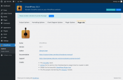 Page screenshot: ChordPress → Plugin Info