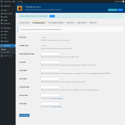 Page screenshot: ChordPress → Formatting Options
