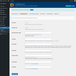 Page screenshot: ChordPress → Formatting Options