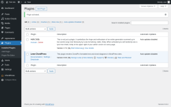 Page screenshot: Plugins ‹ Test site — WordPress
