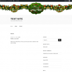 Page screenshot: Test site &ndash; Just another WordPress site