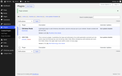 Page screenshot: Plugins &lsaquo; Test site &mdash; WordPress